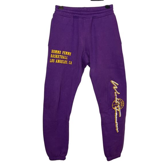 Homme + Femme Men Purple California Basketball Sweatpants Small - Picture 2 of 9